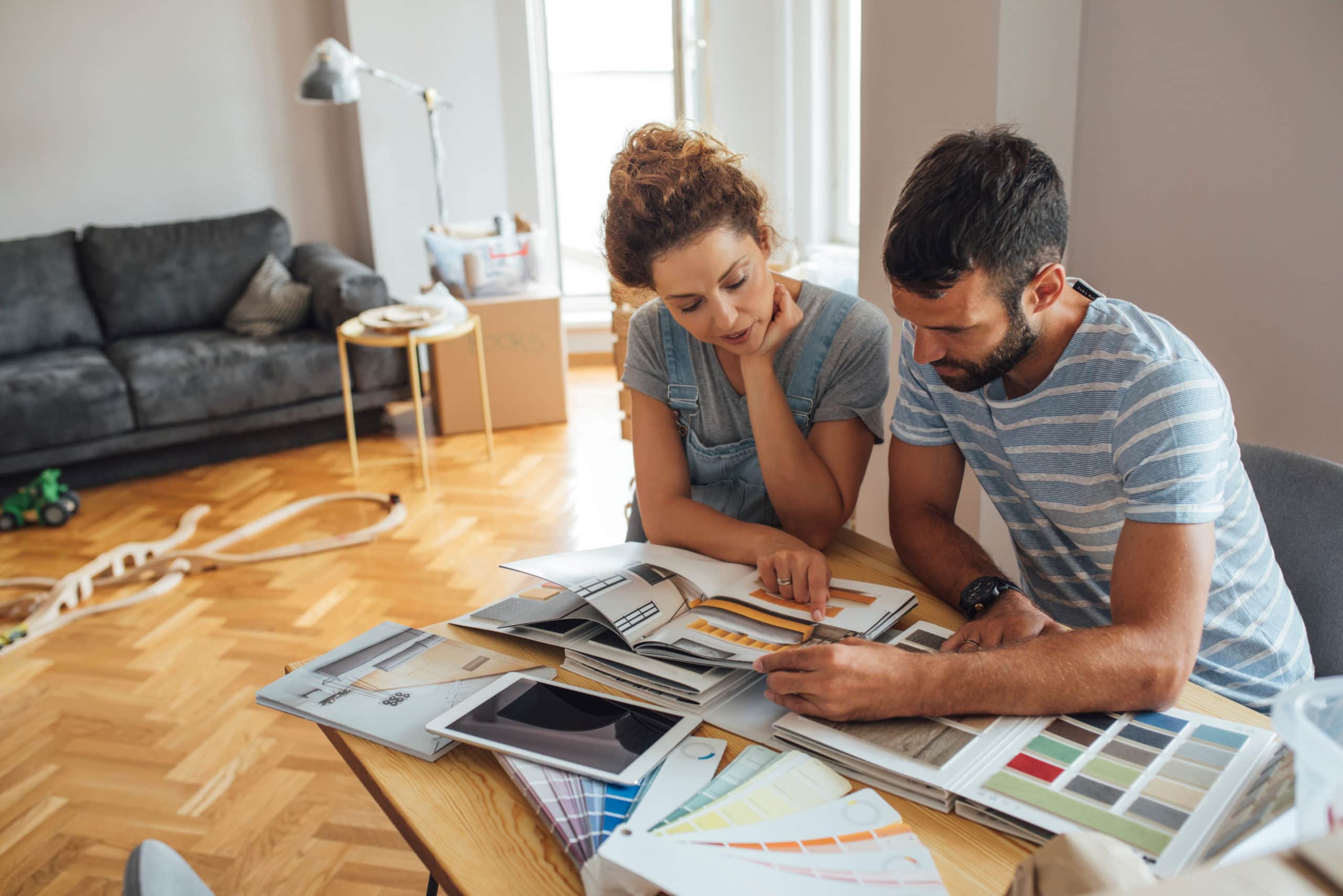 couple learning how to start a remodel