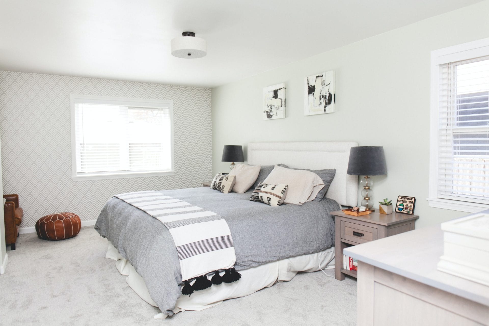 Basement bedroom example.